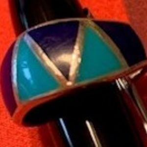 Sterling Silver Turquoise & Lapis Lazuli Ring